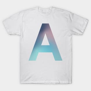 Gradient Letter A Initial Alphabet T-Shirt